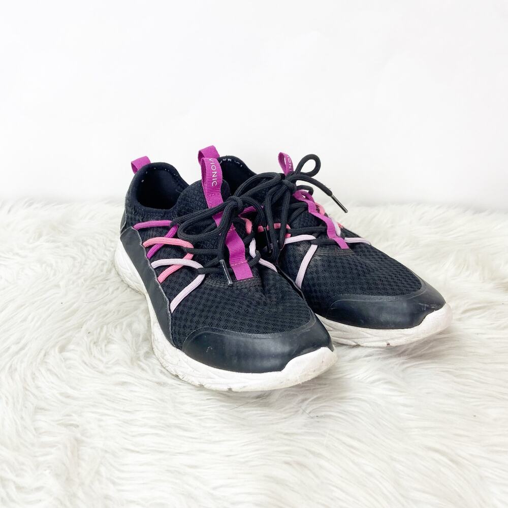 Vionic 7 Womens Black Pink Zeliya Comfort Walking Sneakers Shoes